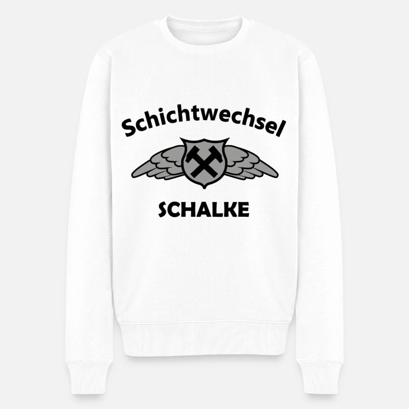 Schalke Schichtwechsel - Männer Premium Bio Pullover - Weiß