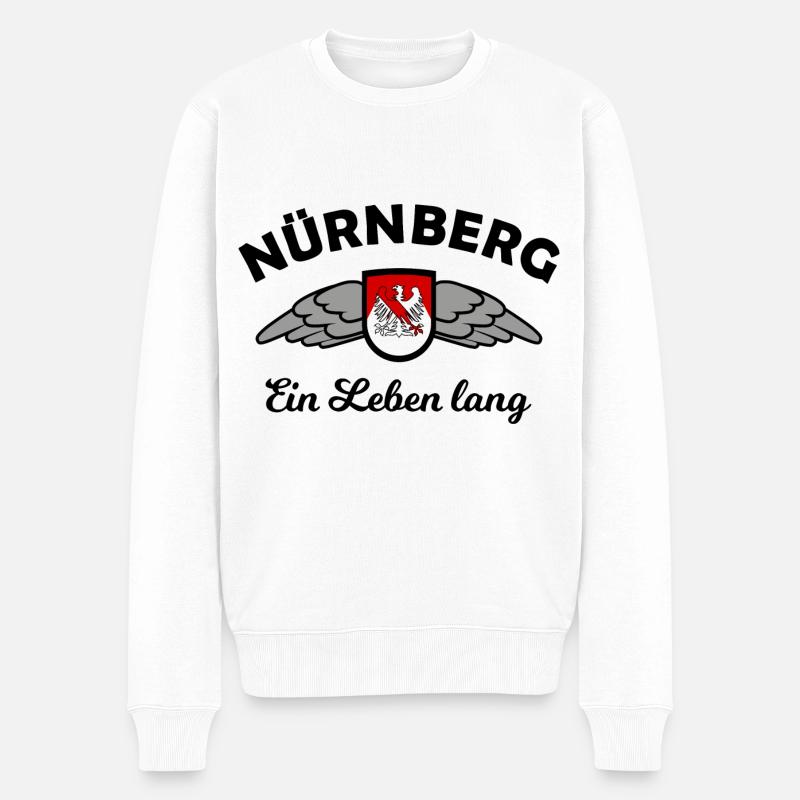 Zuhause in Franken - Männer Premium Bio Pullover - Weiß