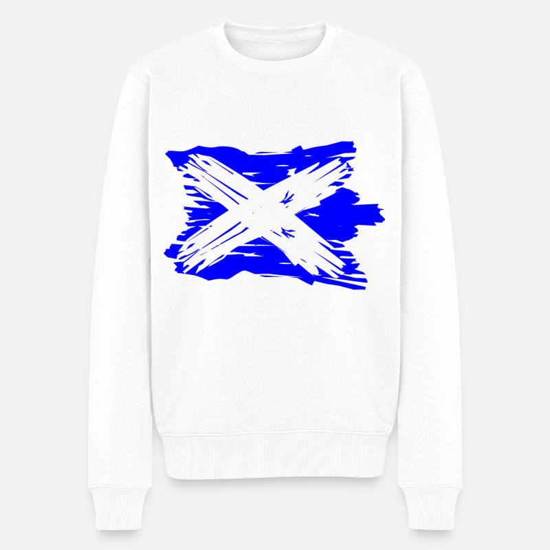 Chez soi en Écosse - Pull Premium bio Homme - blanc