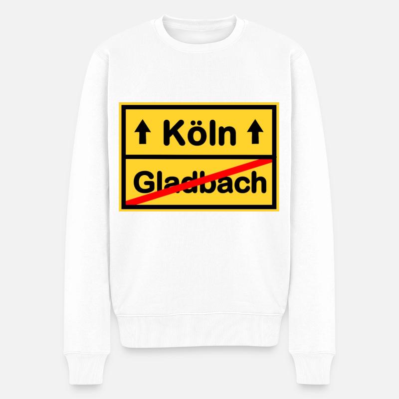 Der Kölner Fußball Fan - Männer Premium Bio Pullover - Weiß