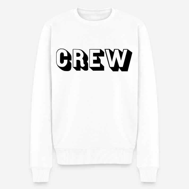 Crew - Team - Geschenkidee - Männer Premium Bio Pullover - Weiß