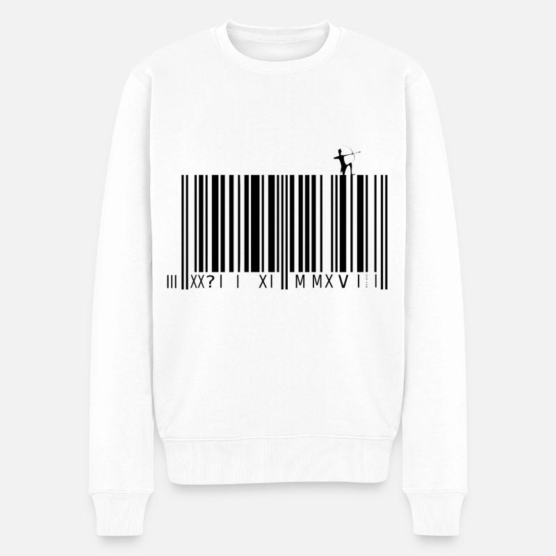 Der Bogenschütze - Männer Premium Bio Pullover - Weiß