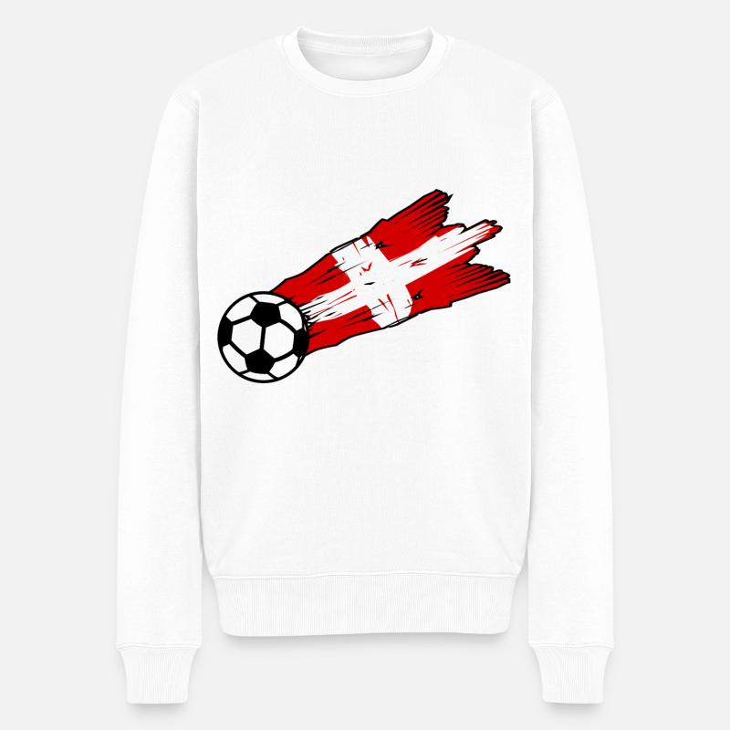 Die Schweizer Fußball Unterstützer - Männer Premium Bio Pullover - Weiß