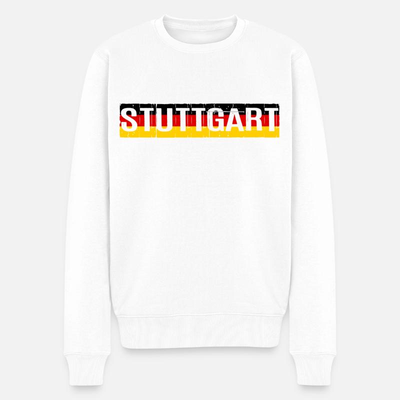 STUTTGART STUTTGART BADEN WÜRTTEMBERG ALLEMAGNE - Pull Premium bio Homme - blanc