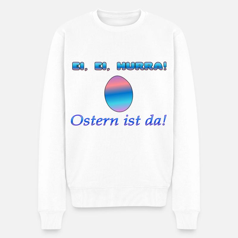Œuf de Pâques - Pull Premium bio Homme - blanc