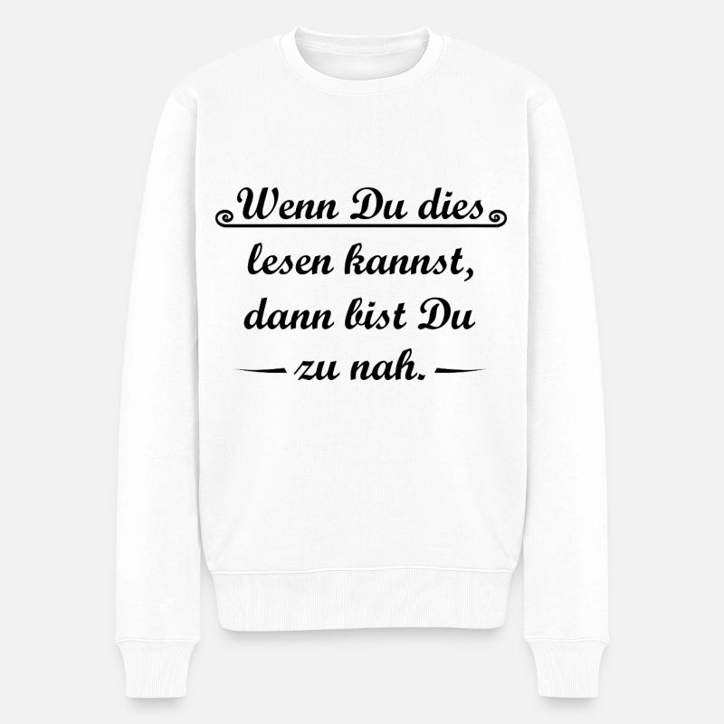 Lustige Sprueche - Männer Premium Bio Pullover - Weiß