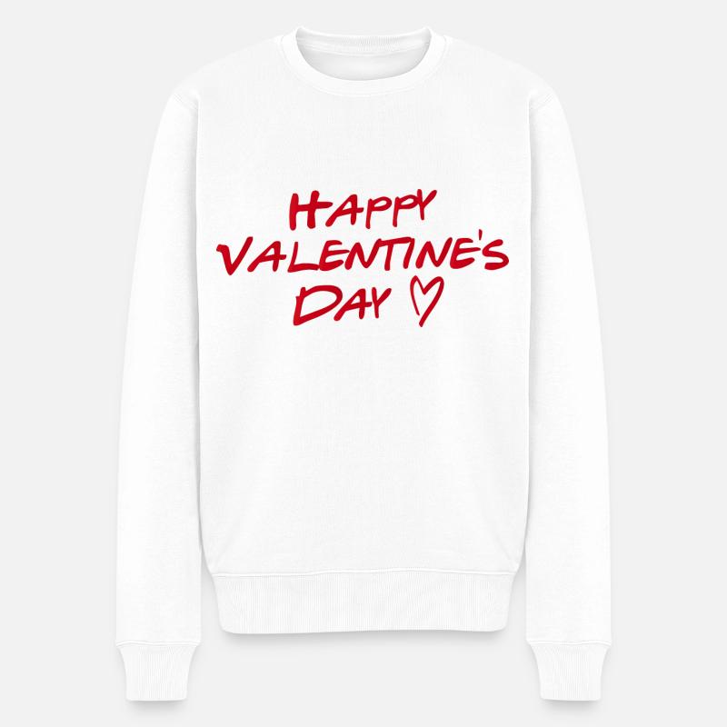Valentines Day - Pull Premium bio Homme - blanc