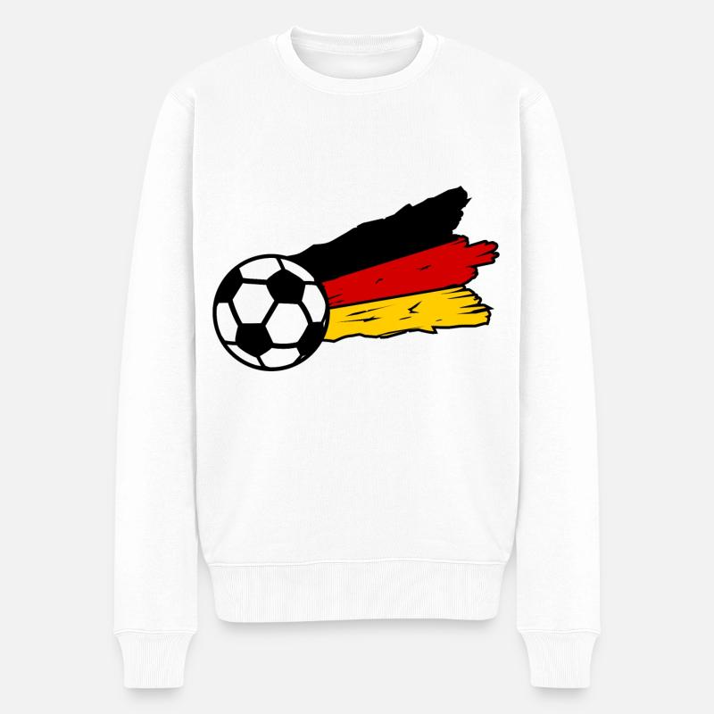 Deutsche Fußball Freunde - Männer Premium Bio Pullover - Weiß