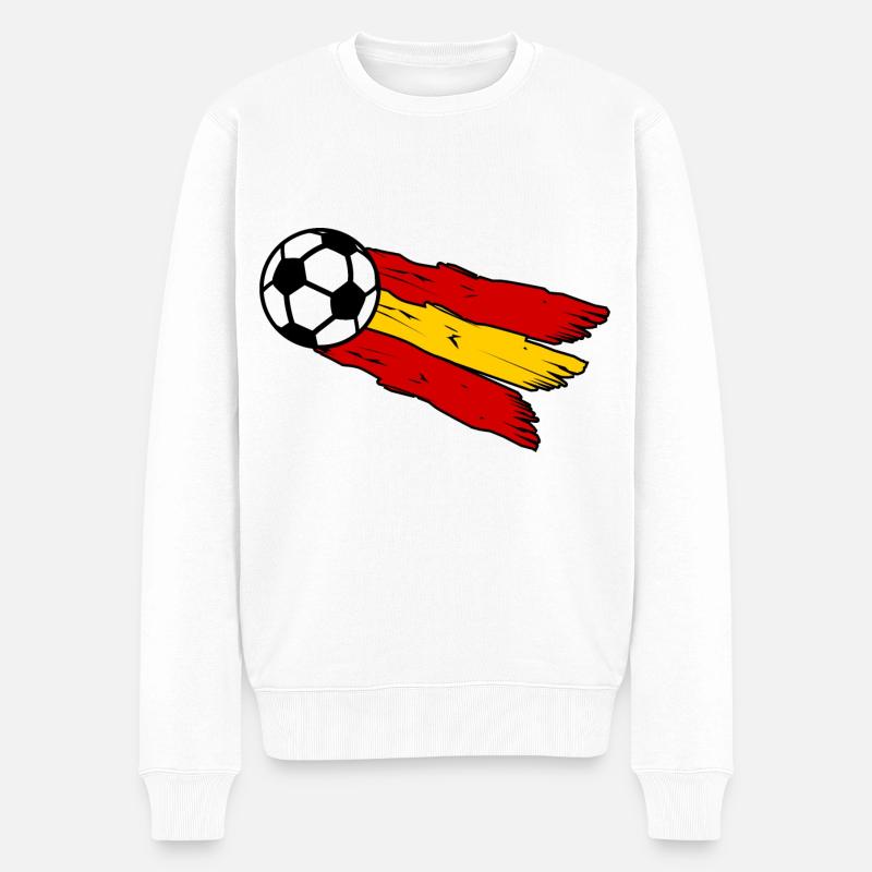 Die spanischen Fans - Männer Premium Bio Pullover - Weiß