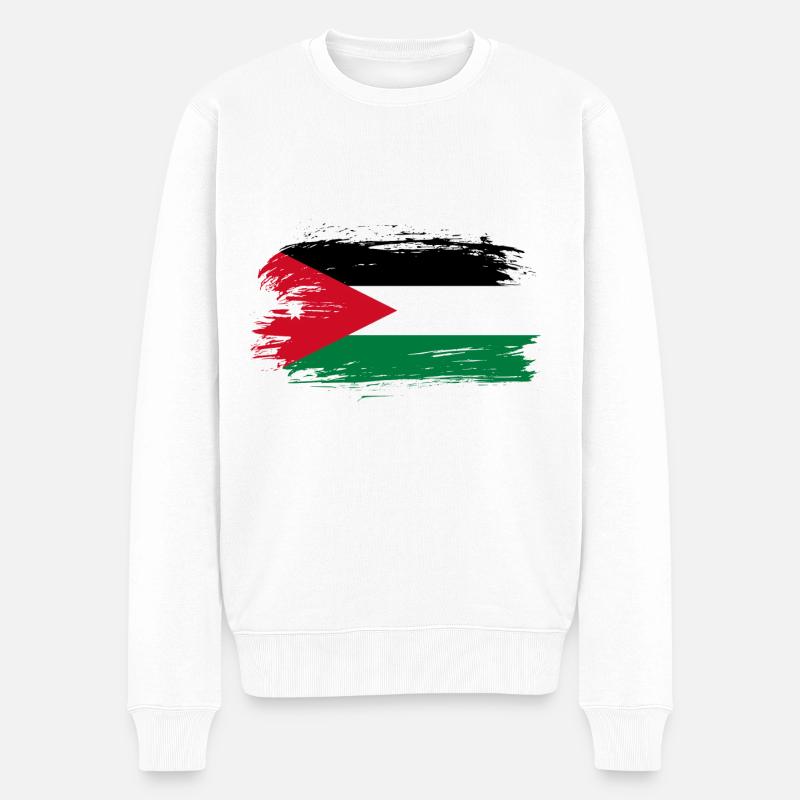 Drapeau jordanien - Pull Premium bio Homme - blanc