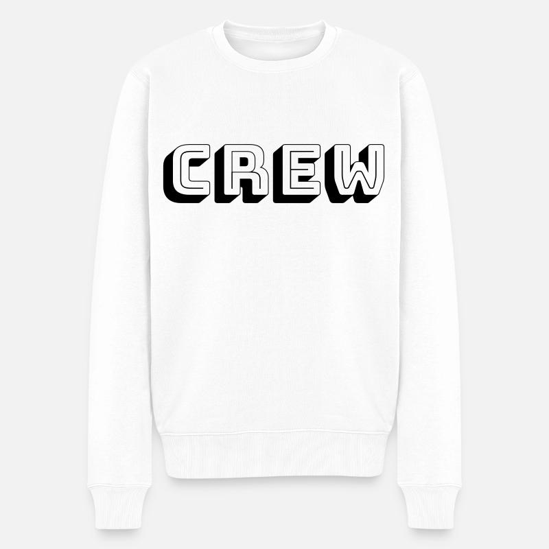 Crew - Team - Geschenkidee - Männer Premium Bio Pullover - Weiß