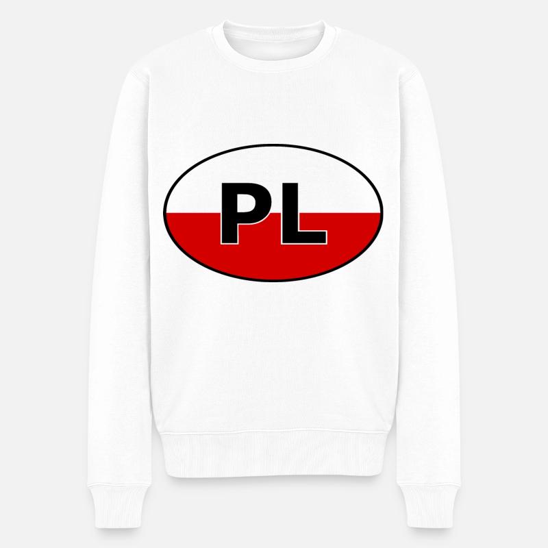 L’autocollant pour la Pologne - Pull Premium bio Homme - blanc