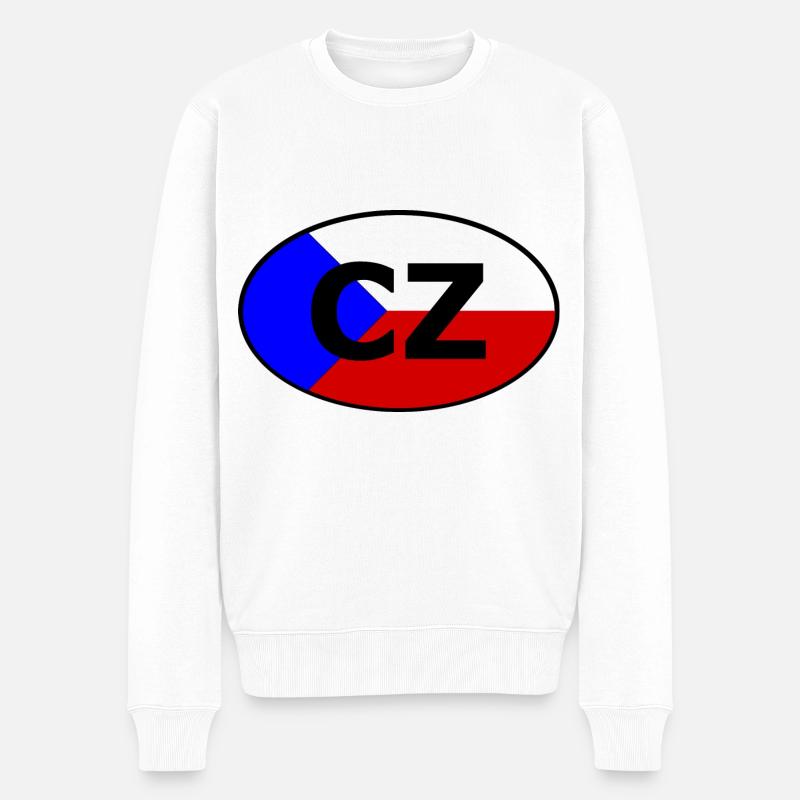 Die Tschechien Fans - Männer Premium Bio Pullover - Weiß