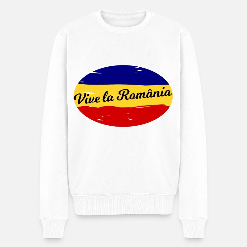 Die Rumänen - Männer Premium Bio Pullover - Weiß