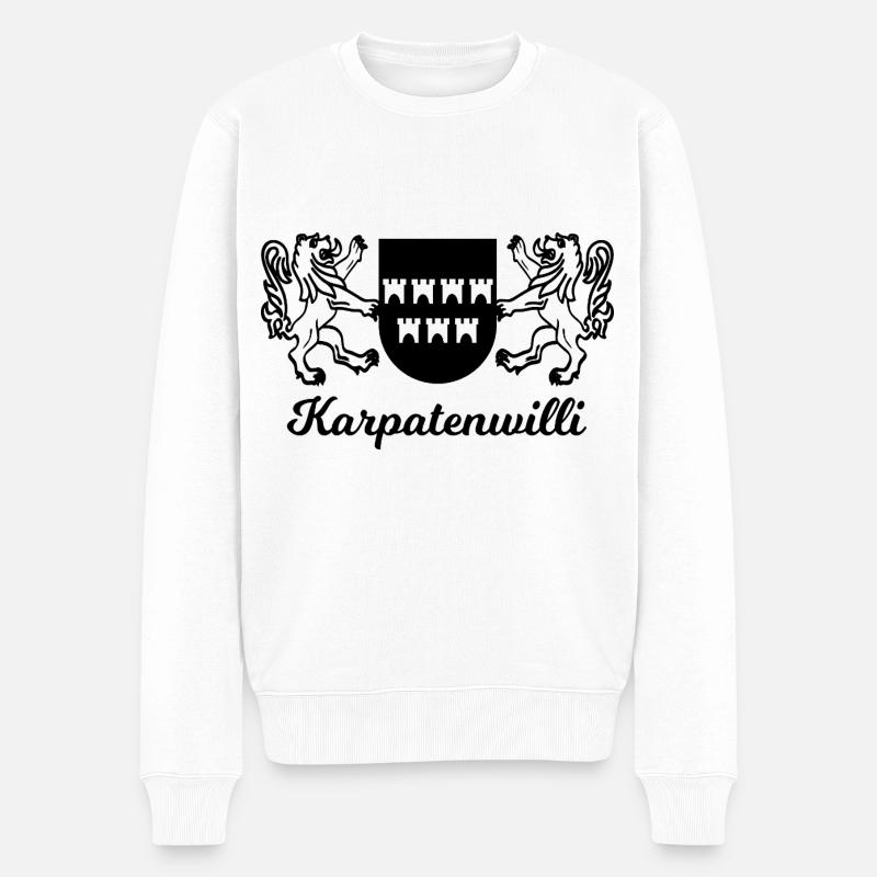 Transylvanien - Männer Premium Bio Pullover - Weiß