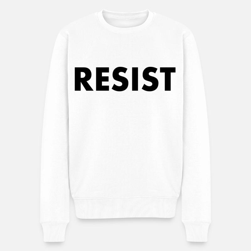 Resist - Pull Premium bio Homme - blanc