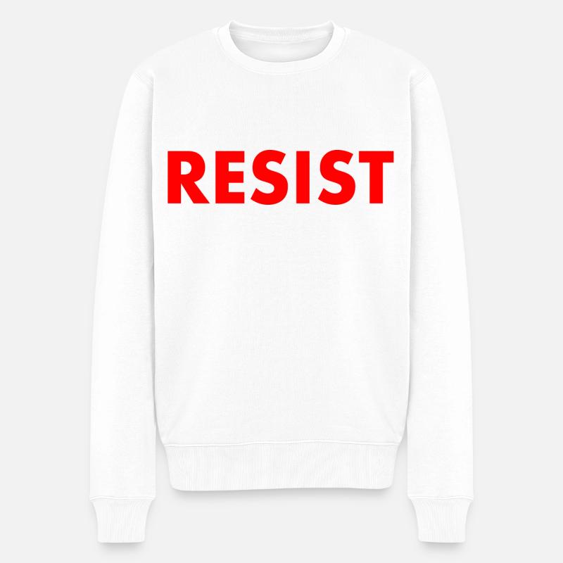 Resist - Pull Premium bio Homme - blanc