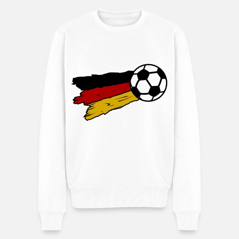 Fussball Team aus Deutschland - Männer Premium Bio Pullover - Weiß