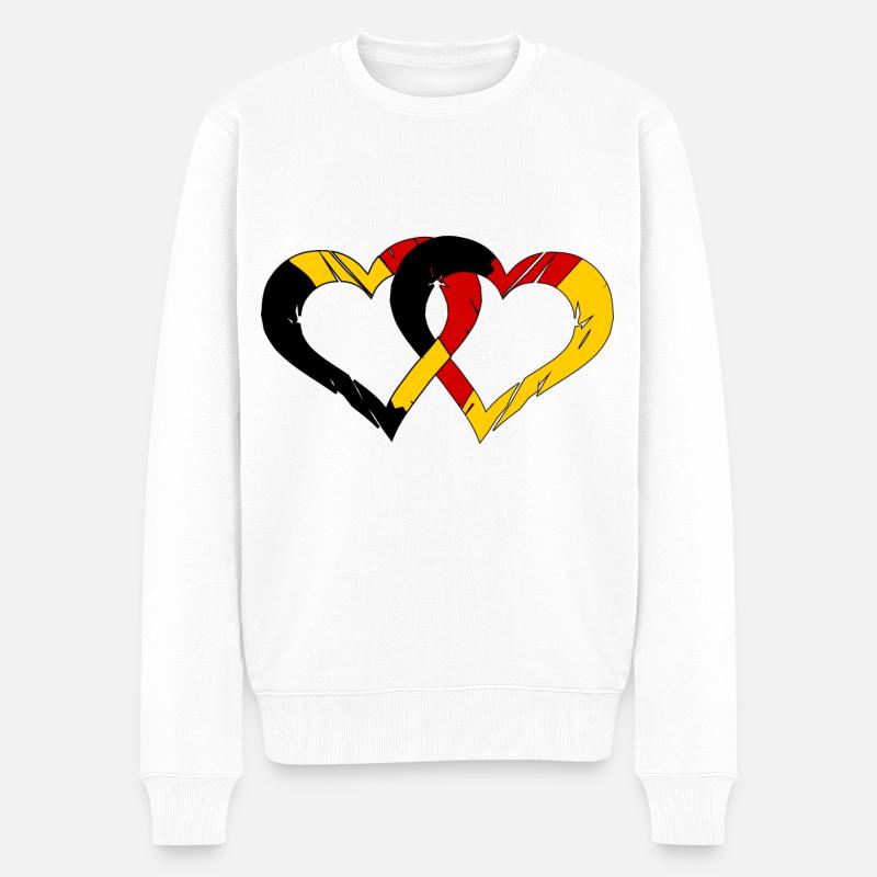 Amour belgo-allemand - Pull Premium bio Homme - blanc