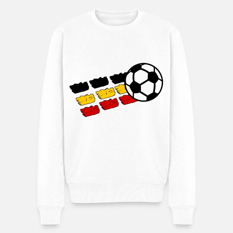 Belgische Fans - Männer Premium Bio Pullover - Weiß