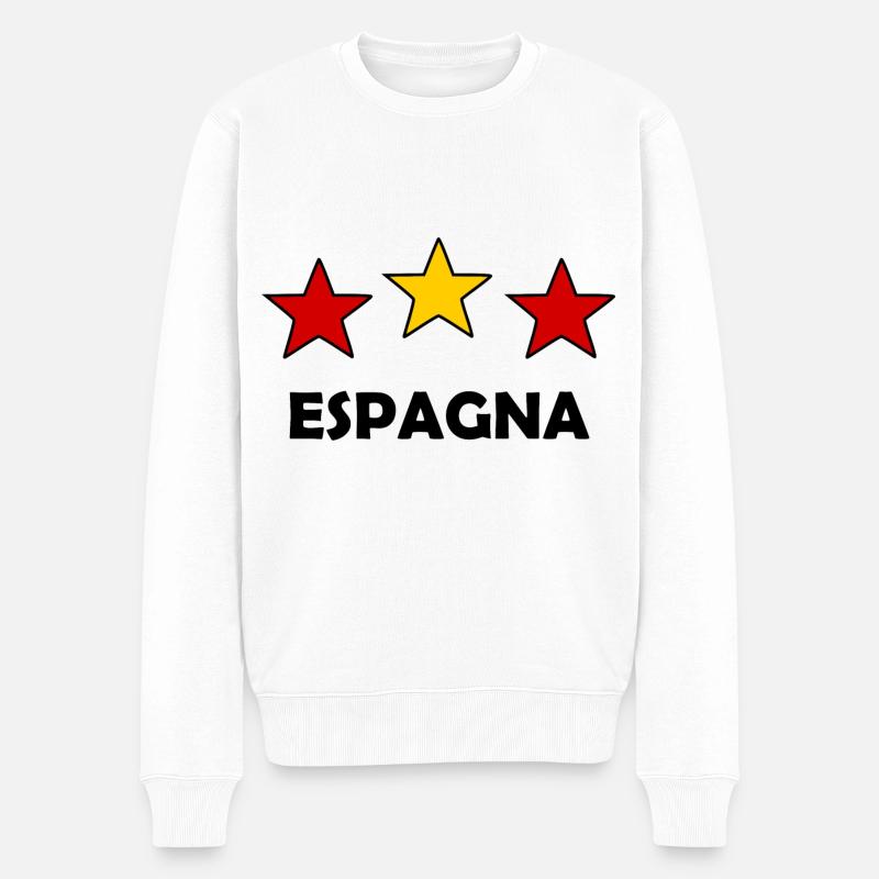 Espagna - Männer Premium Bio Pullover - Weiß