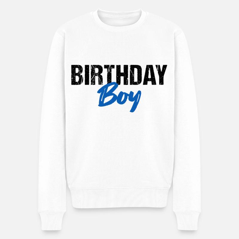 Birthday Boy - Männer Premium Bio Pullover - Weiß