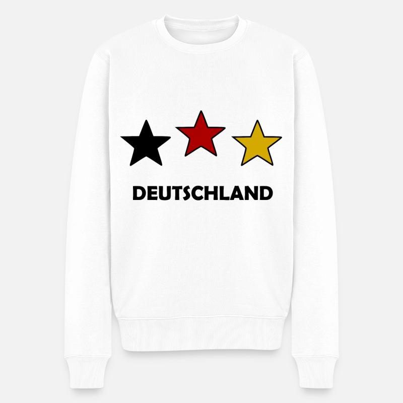 Deutschland - Männer Premium Bio Pullover - Weiß