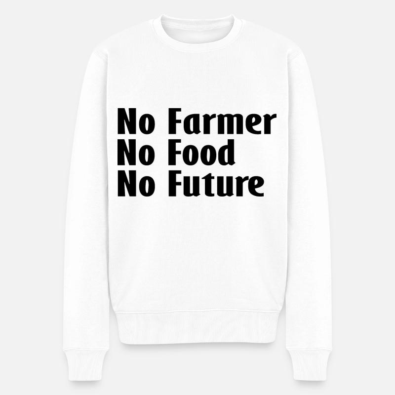 Die Bauern Proteste - Männer Premium Bio Pullover - Weiß