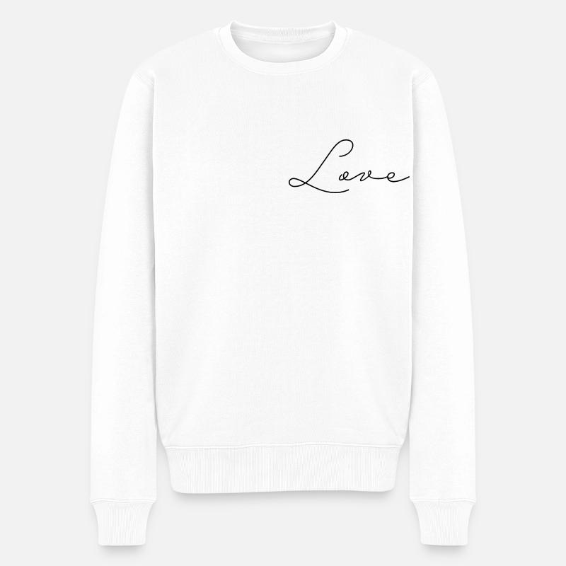 Amour - Pull Premium bio Homme - blanc