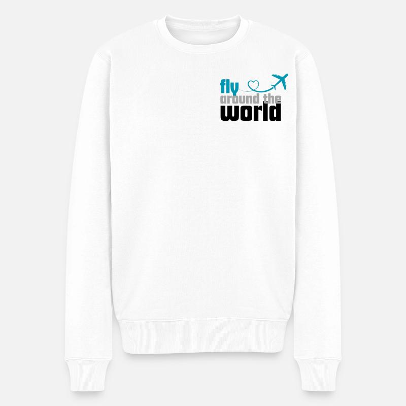 Vol autour du monde (2) - Pull Premium bio Homme - blanc