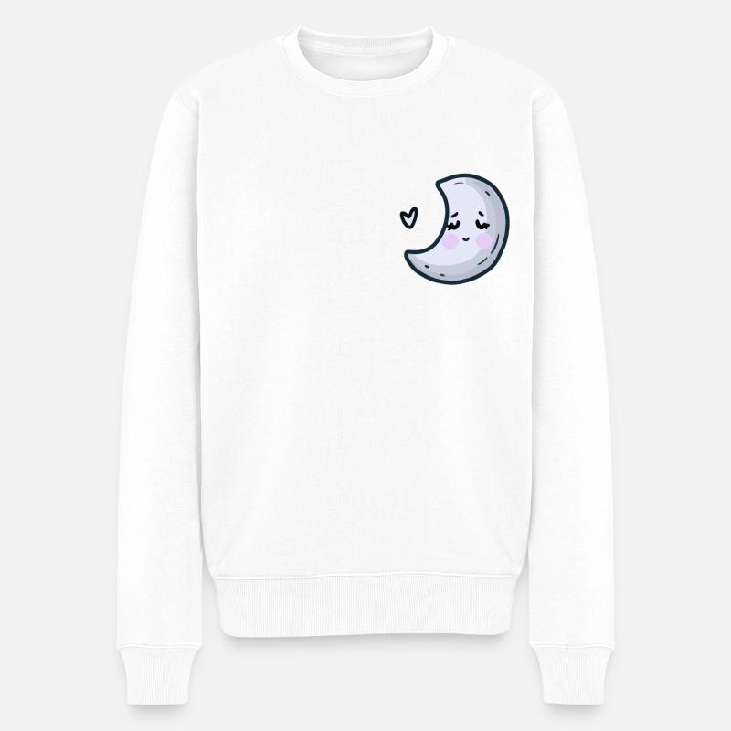 La lune s’endort - Pull Premium bio Homme - blanc
