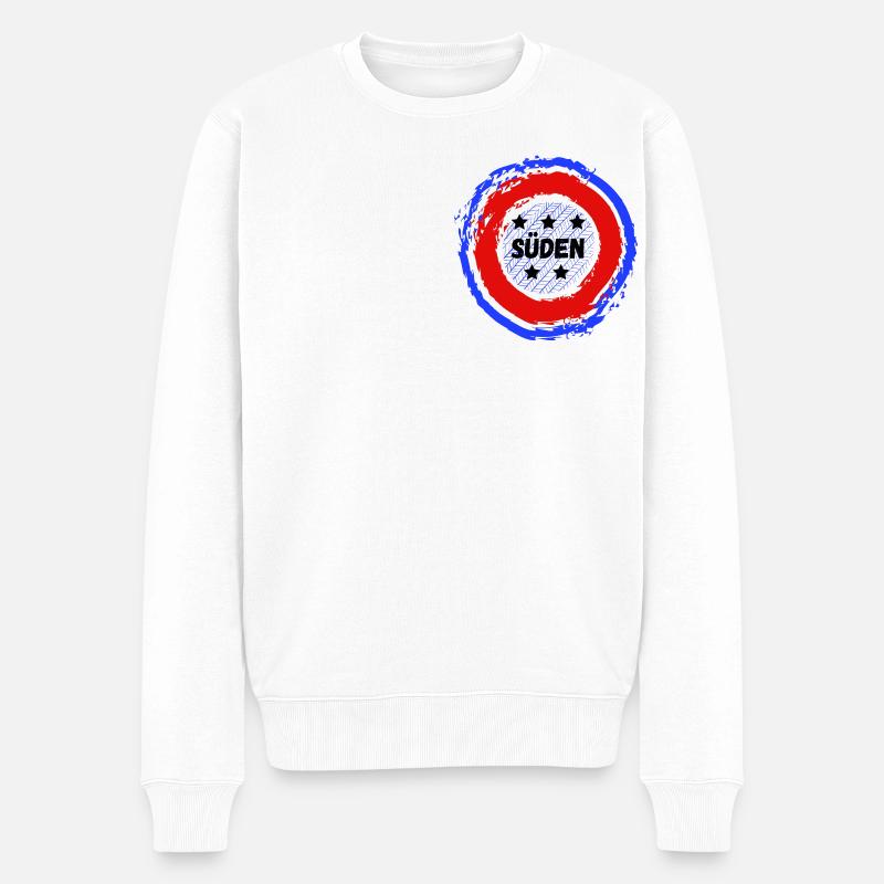 Fünf Sterne - Männer Premium Bio Pullover - Weiß