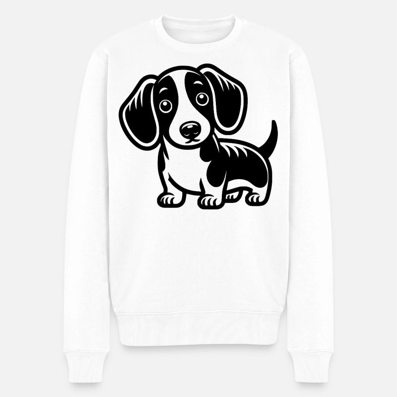 Teckel - Pull Premium bio Homme - blanc