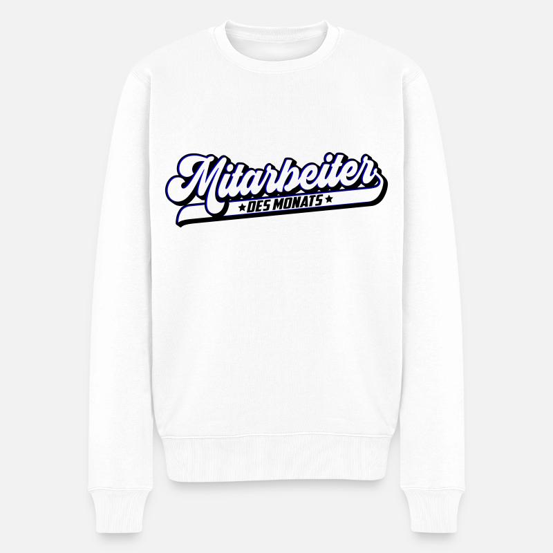 Mitarbeiter des Monat | Farben änderbar - Männer Premium Bio Pullover - Weiß