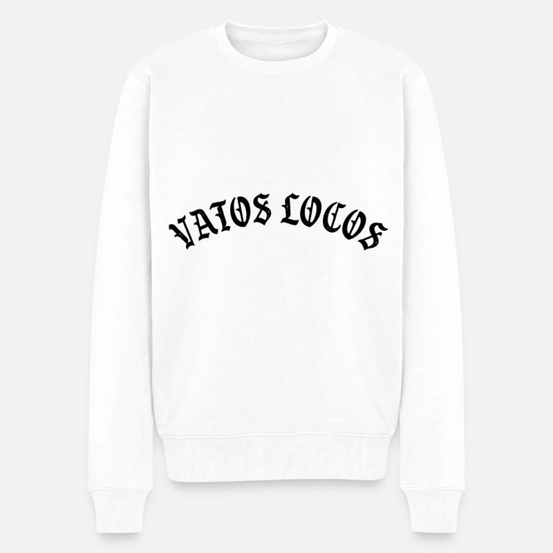 Vatos locos - Männer Premium Bio Pullover - Weiß