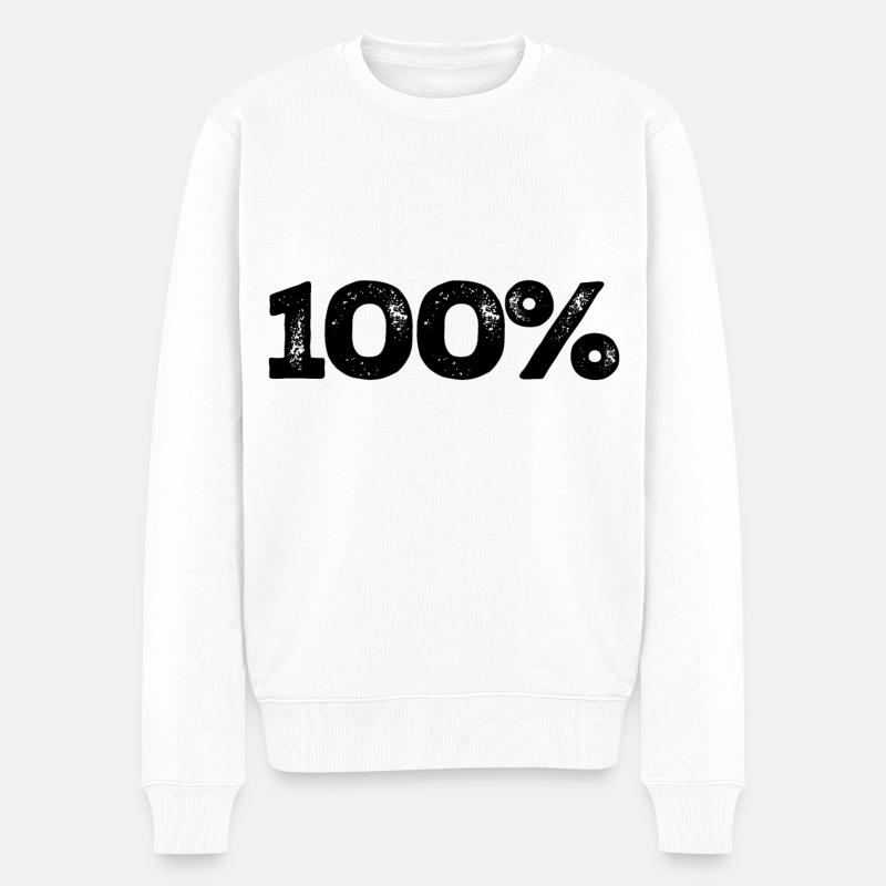 100% - Pull Premium bio Homme - blanc