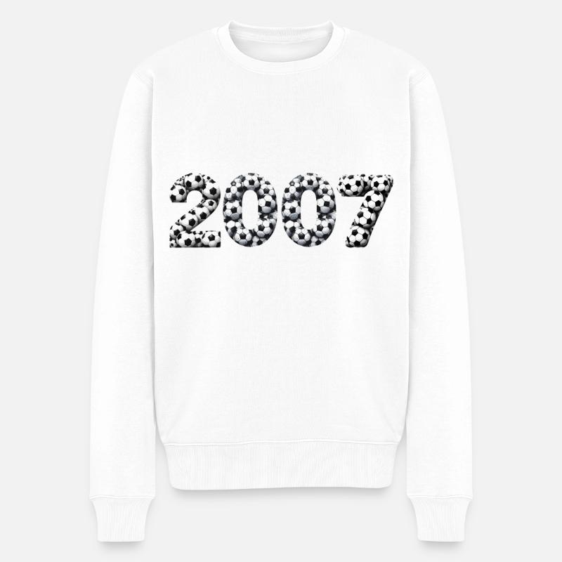 2007 Geburtsjahr - Männer Premium Bio Pullover - Weiß