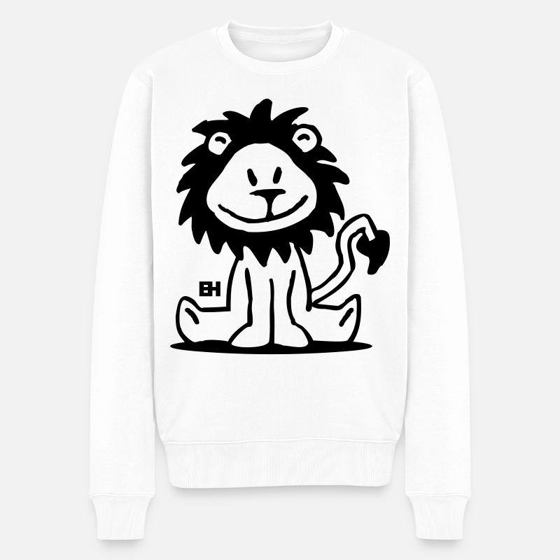 Lion - Pull Premium bio Homme - blanc