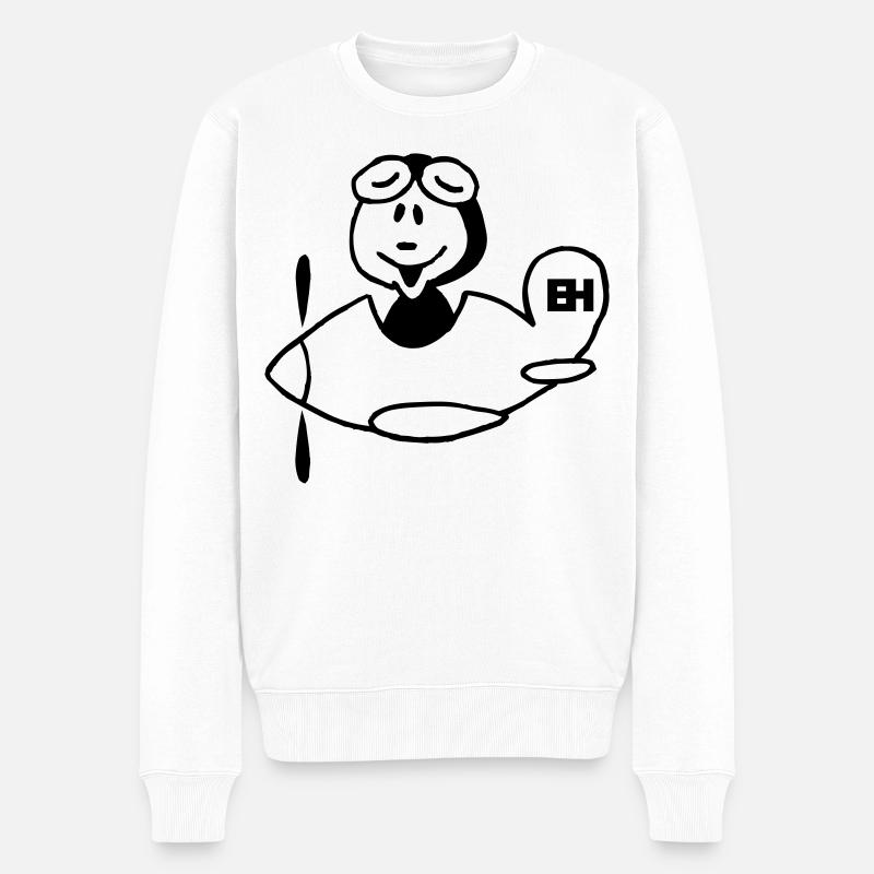 Avion - Pull Premium bio Homme - blanc