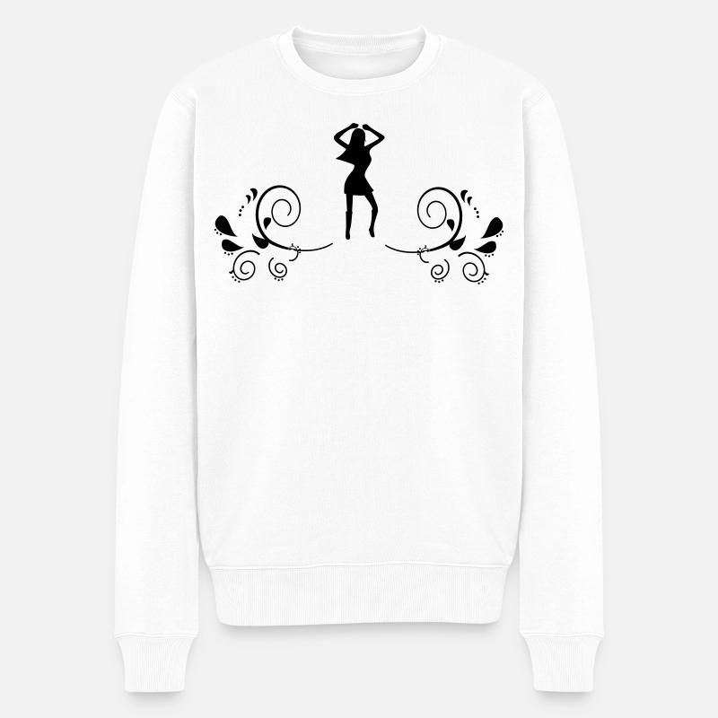 Danseuse aux fleurs - Pull Premium bio Homme - blanc
