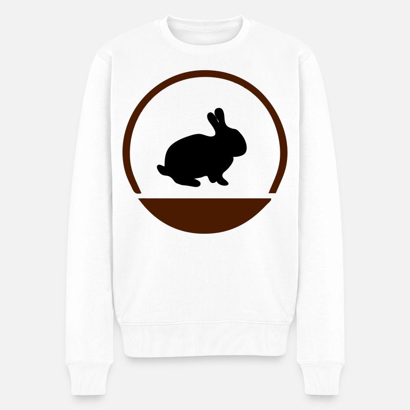 Logo lapin - Pull Premium bio Homme - blanc