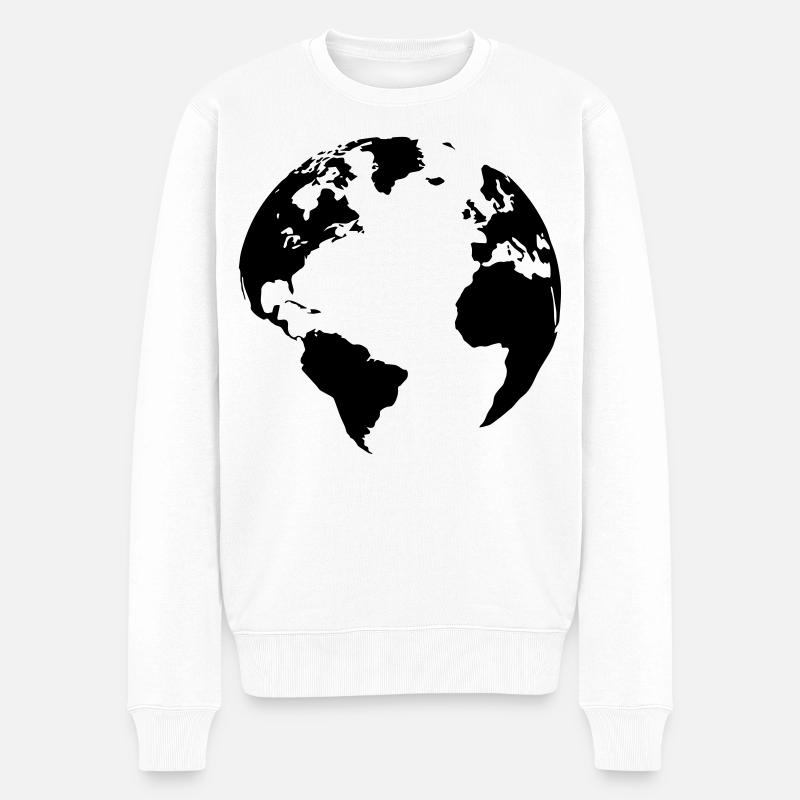 Mutter Erde - Männer Premium Bio Pullover - Weiß