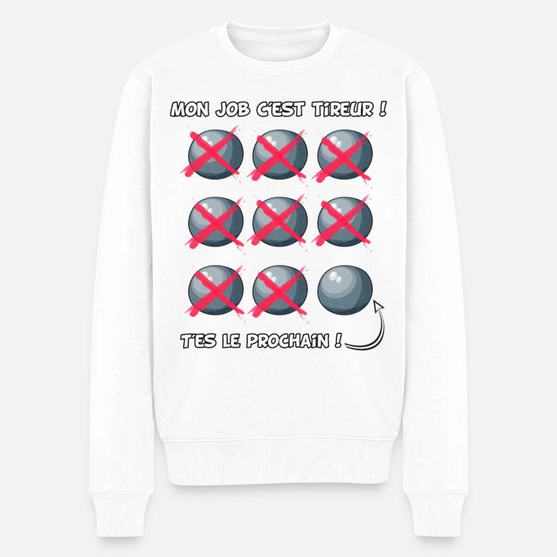 Beruf Shooter - Männer Premium Bio Pullover - Weiß