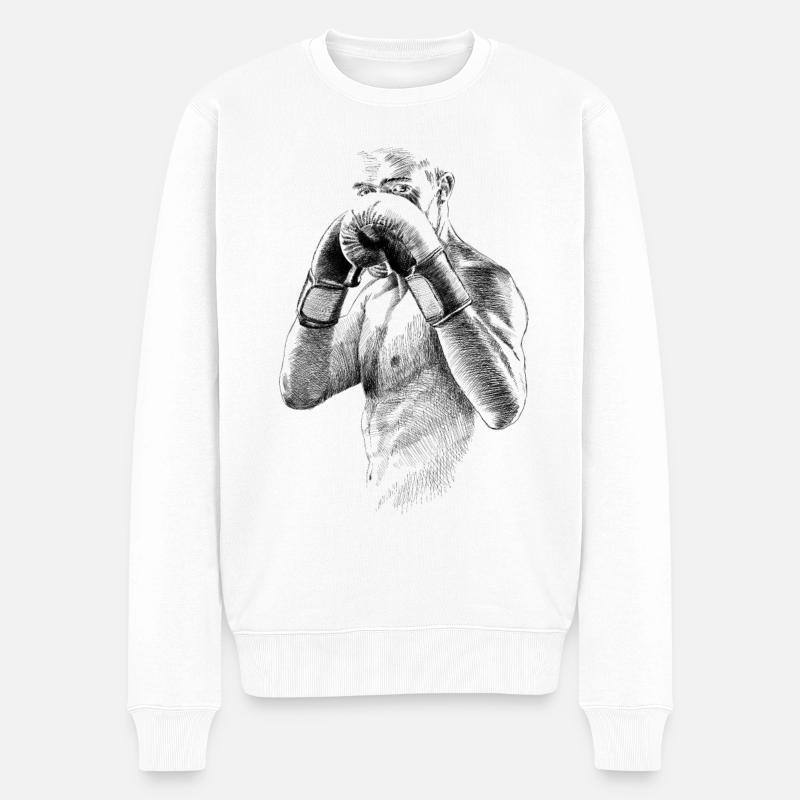 Boxer - Männer Premium Bio Pullover - Weiß