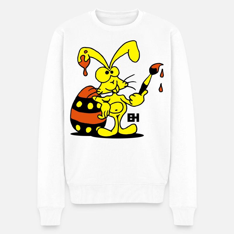Osterhase - Männer Premium Bio Pullover - Weiß