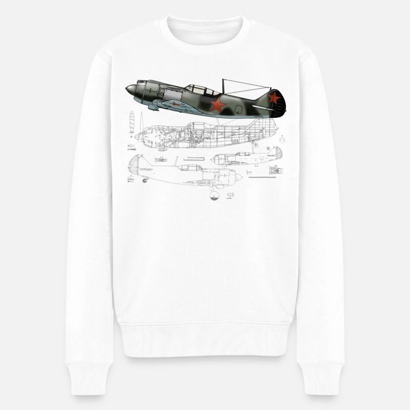 La-5 - Pull Premium bio Homme - blanc