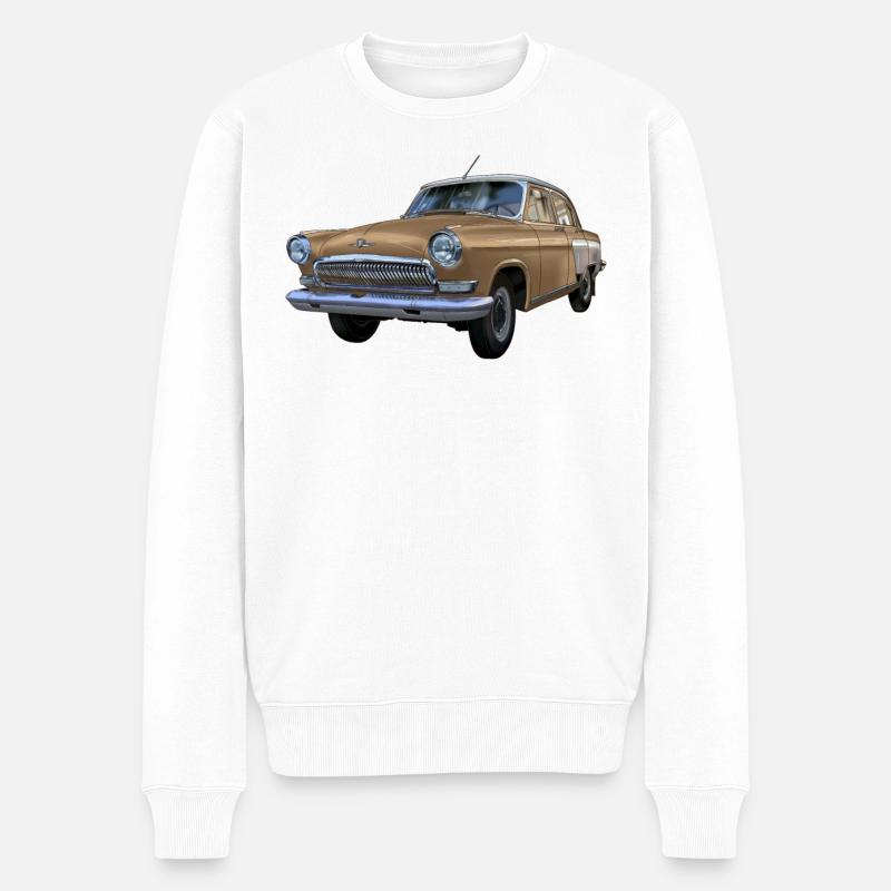 Wolga - Männer Premium Bio Pullover - Weiß