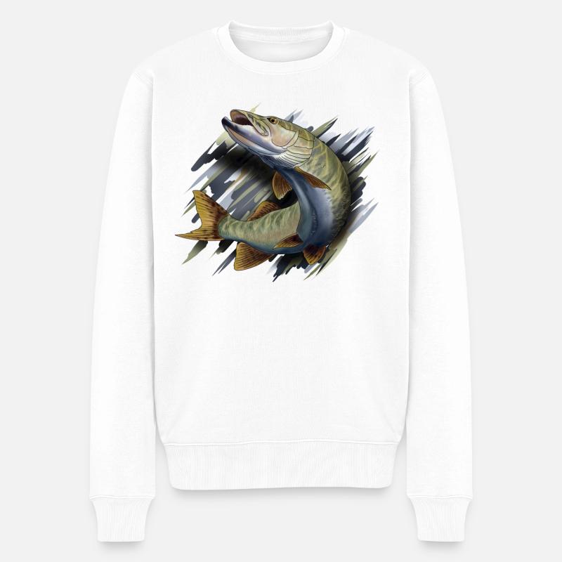 Pike - Pull Premium bio Homme - blanc