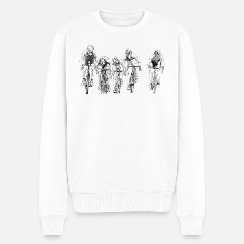 Rennen - Männer Premium Bio Pullover - Weiß