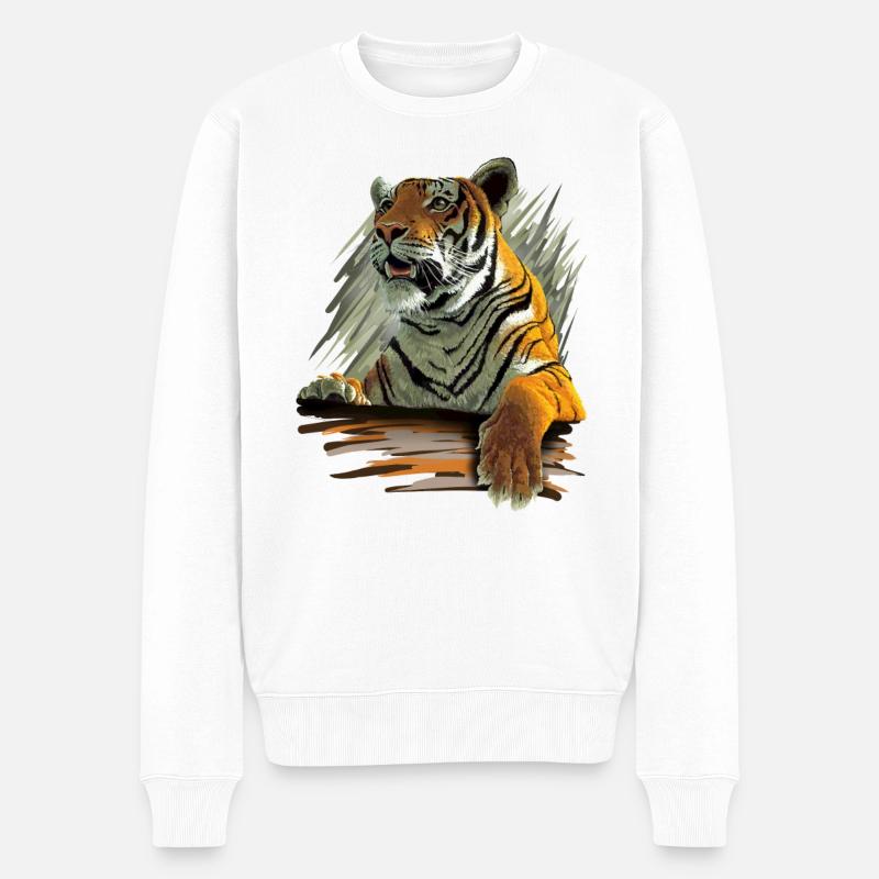 Tiger - Pull Premium bio Homme - blanc
